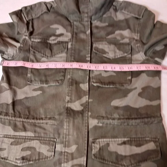 Aeropostale, Camouflage Jacket, Medium, Zip & Snap Front, 100% Cotton, Grunge - Picture 7 of 10